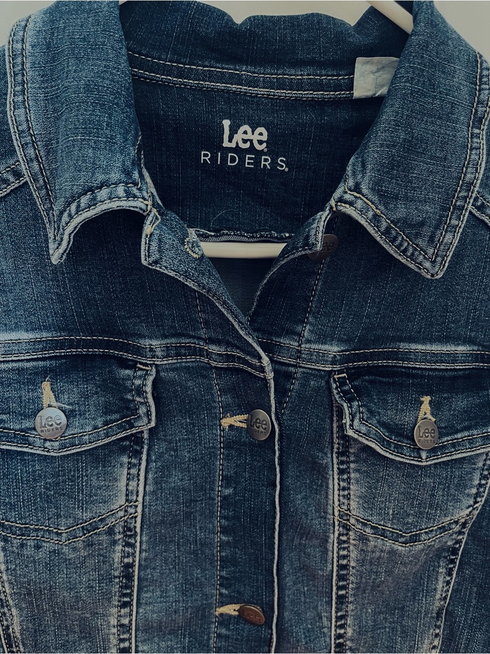 Riders by Lee Distressed Blue Denim Jacket
